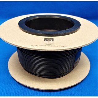 Cable-Engineer H05V-K montagesnoer van 0,75 mm2 in de kleur Zwart en op rol met 100 meter - 300/500V. / 70°C