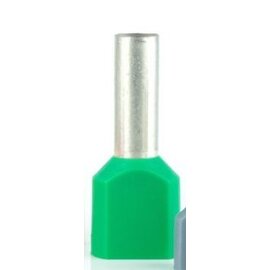 Cable-Engineer.com Twin Adereindhuls - 2x 6,0 mm2 - L =14mm -Groenr - 100 stuks