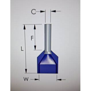 Cable-Engineer.com Twin Adereindhuls - Voor kabel 2x 1,5 mm2 - lengte 8mm - Kleur Rood  (Weidmuller) - Per 500 stuks