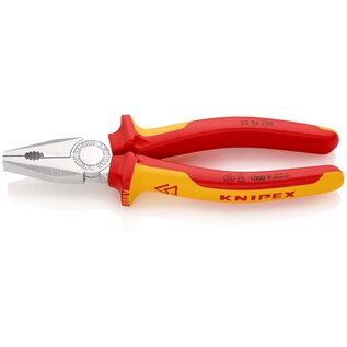 KNIPEX KNIPEX Combinatietang - 200 mm - VDE Gekeurd (1000V.) - KNIPEX 0306200