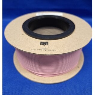 Cable-Engineer H05V-K montagesnoer van 0,50 mm2 in de kleur Roze en op rol met 100