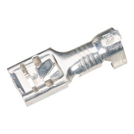 Cable-Engineer Vlakstekerhuls 6,3 x 0,8 - vertind messing - met locking - 1,0mm2 - 2,5mm2 - 50st. - Copy