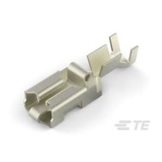 TE Connectivity TE Positive Lock Receptacle 6,35 mm - voor draad 1,0 - 2,5 mm2 - Nickel/Silver - 10 st. - TE pn: 160831-9
