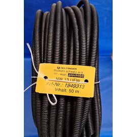 Schlemmer / Delfingen Schlemmer Ribbelbuis   13mm met split  - UV bestendig  - Per 50 meter