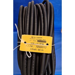 Schlemmer / Delfingen  Schlemmer Flexibele ribbelbuis of mantelbuis 13mm met split PP-MOD / UV-Bestendig - 50 meter