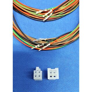 Molex Complete set met Molex MiniFit Jr. Plug & Receptacle 4-Pos. (2-Rij) + 8x 2m. 0,50mm2 kabel en contacten