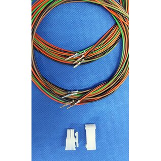 Molex Complete set met Molex MiniFit Jr. Plug & Receptacle 4-Pos. (2-Rij) + 8x 2m. 0,50mm2 kabel en contacten