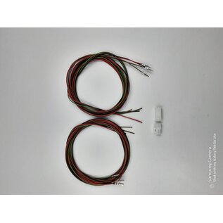 Molex Complete set met Molex MiniFit Jr. Plug & Receptacle 4-Pos. (2-Rij) + 8x 2m. 0,50mm2 kabel en contacten