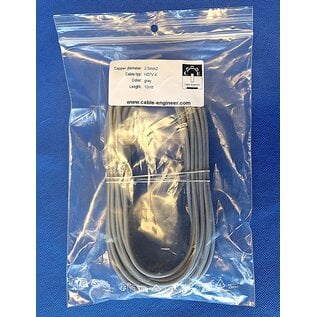 Baldassari Cavi Baldassari Cavi H07V-K montagesnoer 1 x 2,5 mm2 - Grijs - 450/750 V - 10m.