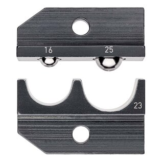 KNIPEX KNIPEX krimp-profiel voor ongeisoleerde buiskabelschoenen en stootverbinders  aan kabel van 16mm2 en 25mm2 - 974923