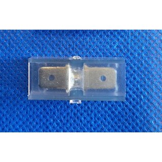 Cable-Engineer.com 10x transparante tab-splice of vlaksteker doorverbinder - 6,3 x 0,8 mm - transparant - 10 stuks