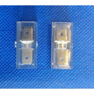 Cable-Engineer.com 10x transparante tab-splice of vlaksteker doorverbinder - 6,3 x 0,8 mm - transparant - 10 stuks
