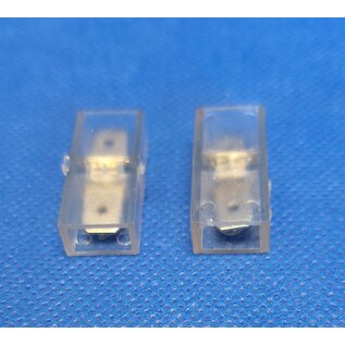 Cable-Engineer.com 10x transparante tab-splice of vlaksteker doorverbinder - 6,3 x 0,8 mm - transparant - 10 stuks