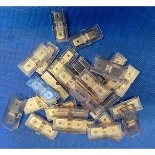 Cable-Engineer.com 10x transparante tab-splice of vlaksteker doorverbinder - 6,3 x 0,8 mm - transparant - 10 stuks