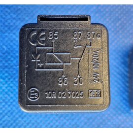 AUTOELETTRIC Relais - 24V. - wisselkontakt met diode 10/20A - p.st.