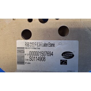 Stocko Stocko Faston / Vlakstekerhuls - ongeisoleerd - 6,3 x 0,8 mm - vertind koper - rol 5000st.
