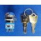 APEM APEM JD Serie Keylock Switch JD7509O - 6x 2,8mm  gold plated incl. 2 sleutels