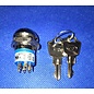 APEM APEM JD Serie Keylock Switch JD7509O - 6x 2,8mm  gold plated incl. 2 sleutels
