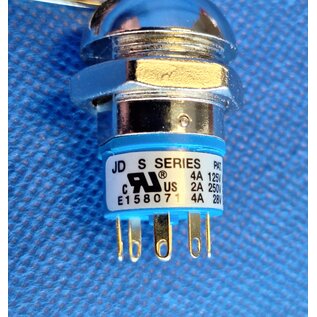 APEM APEM JD Serie Keylock Switch JD7509O - 6x 2,8mm  gold plated incl. 2 sleutels