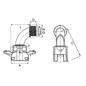 Schlemmer / Delfingen Schlemmer SEM-FAST buisverbinding met 90° bocht voor NW50 en M63 schroefdraad - 3805236