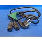 ACT ACT AK5055 230V Stroom Splitskabel CEE7/7 Male (Haaks)/2x C13 - 1,8 meter H05VV-F kabel