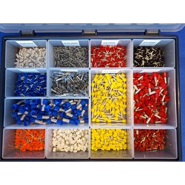 Cable-Engineer.com Assortiment adereindhulzen enkel+dubbel van 0,50 t/m 16, mm2 - 1900 stuks