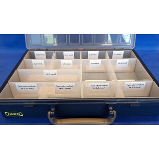Cable-Engineer.com C-E Assortiment geïsoleerde adereindhulzen enkel+dubbel van 0,50 t/m 16, mm2 - 1900 stuks