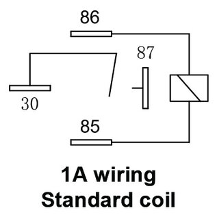 SIMA Auto Relais  4-Pins - 12V - 80A. - 1,6W  -  standaard coil/spoel - met bevestigingsbeugel - WM640 12A