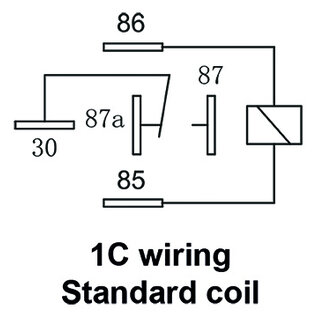 SIMA Auto Relais  5-Pins - 12V - 80/60A. - 1,6W  - Standaard coil - Met beugel - WM640 12C