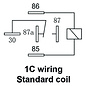 SIMA Auto Relais  5-Pins - 12V - 80/60A. - 1,6W  - Standaard coil - Met beugel - WM640 12C