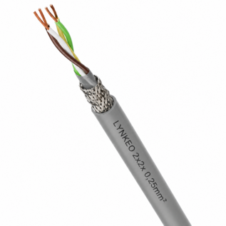 Lynxeo Lynxeo LiYCY 2x2x 0,25mm2 Afgeschermde/shielded  + twisted pair 2m. +