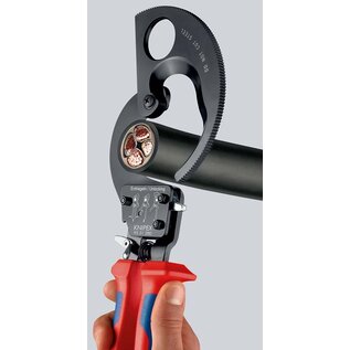 KNIPEX KNIPEX Kableschaar met ratel-systeem voor Koper en aluminium kabels t/m Ø 52 mm - 95 31 280
