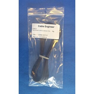 Cable-Engineer FLRY-B kabel 0,50mm2 - flexibele voertuigkabel - 10 meter Kleur Zwart / Bruin