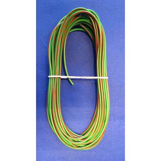 Cable-Engineer FLRY-B kabel 1,0mm2 - flexibele voertuigkabel - 10 meter Kleur Groen / Rood