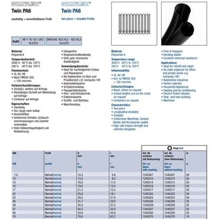 Schlemmer / Delfingen Schlemmer twin-ribbelbuis - NW13 - zwart - UV-bestendig / PA6 - 50m -1245213