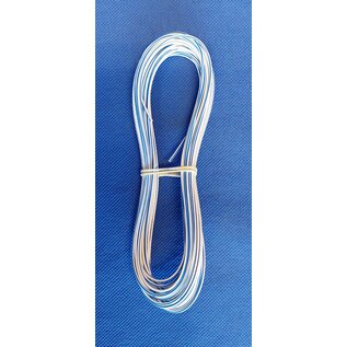 Cable-Engineer FLRY-B kabel 0,75mm2 - flexibele voertuigkabel - 10 meter Kleur Wit / Blauw