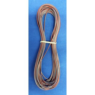 Cable-Engineer FLRY-B kabel 1,5mm2 - flexibele voertuigkabel - 10 meter Kleur Grijs /Rood