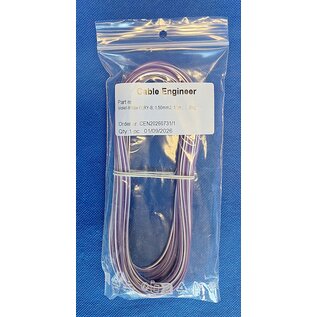 Cable-Engineer FLRY-B kabel 1,5mm2 - flexibele voertuigkabel - 10 meter Kleur Paars/Wit