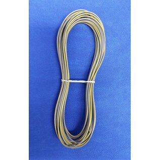 Cable-Engineer FLRY-B kabel 0,50mm2 - flexibele voertuigkabel - 10 meter Kleur Geel/Grijs