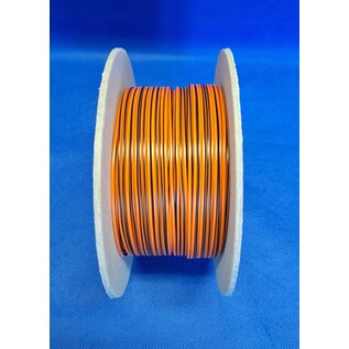 Cable-Engineer FLRY-B kabel 1,0mm2  voertuigsnoer  op rol met 50 meter in de kleur Oranje / Zwart