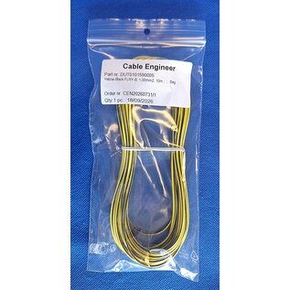 Cable-Engineer FLRY-B kabel 1,0mm2 - flexibele voertuigkabel - 10 meter Kleur Geel/Zwart