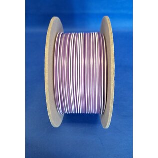 Cable-Engineer FLRY-B kabel 1,5mm2 - flexibele voertuigsnoer  op rol met 50 meter in de kleur Paars / Wit