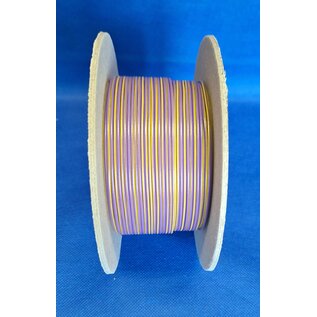Cable-Engineer FLRY-B kabel 0,75mm - flexibele voertuigkabel  op rol met 50 meter - Kleur Paars / Geel