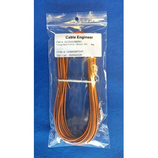 Cable-Engineer FLRY-B kabel 1,5mm2 - flexibele voertuigkabel - 10 meter Kleur Oranje /Zwart