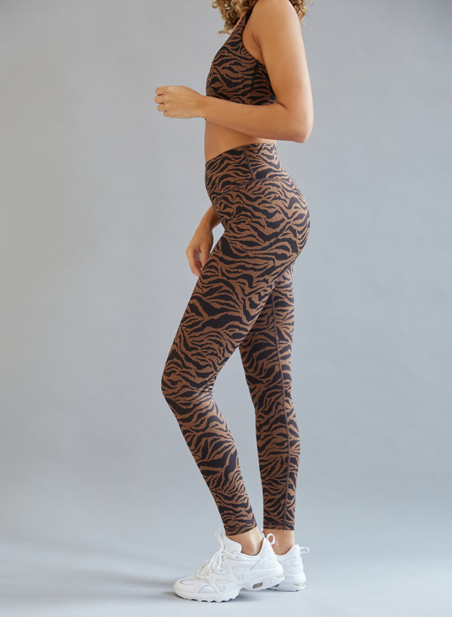 INFILAR-Gradiente Leopardo Print Fitness Leggings Femininos