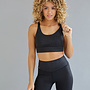 Black Embossed Leopard Sports Bra
