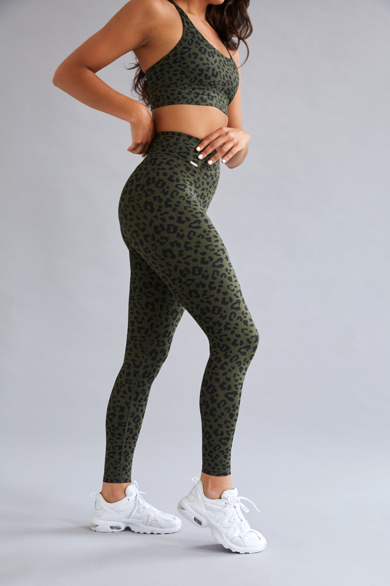 Boden Leggings Leopard Green Size 12R Womens