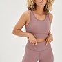 Mauve Embossed Leopard Sports Bra