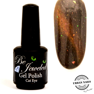 Urban Nails Be Jeweled Cateye 21 Bruin Met Glitter