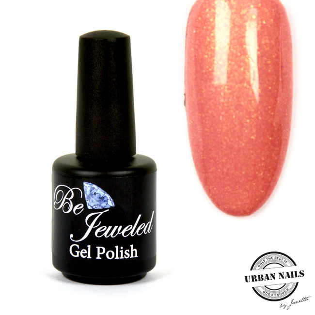 Urban Nails Be Jeweled Gelpolish 67 Zalm Met Gouden Shimmer